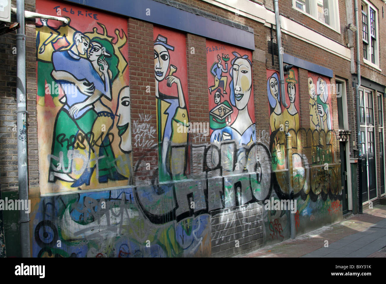 Graffiti dans Amsterdam, Holland Banque D'Images