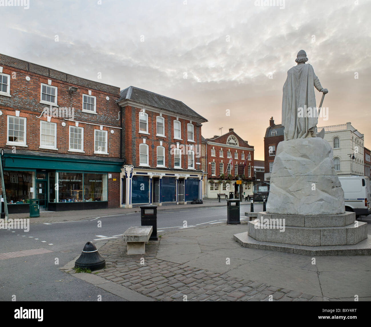 Place du marché, l'Oxfordshire, à Wantage. Banque D'Images