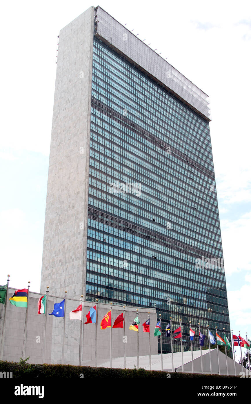 Bâtiment de l'Organisation des Nations Unies à New York, l'Amérique Banque D'Images