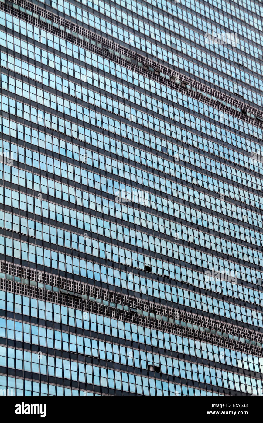 Les fenêtres de l'immeuble des Nations Unies à New York, l'Amérique Banque D'Images