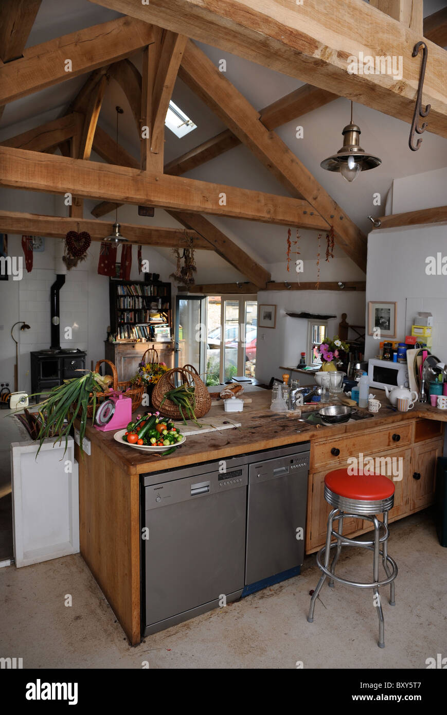 Une cuisine de campagne avec des produits frais du Dorset, UK Banque D'Images