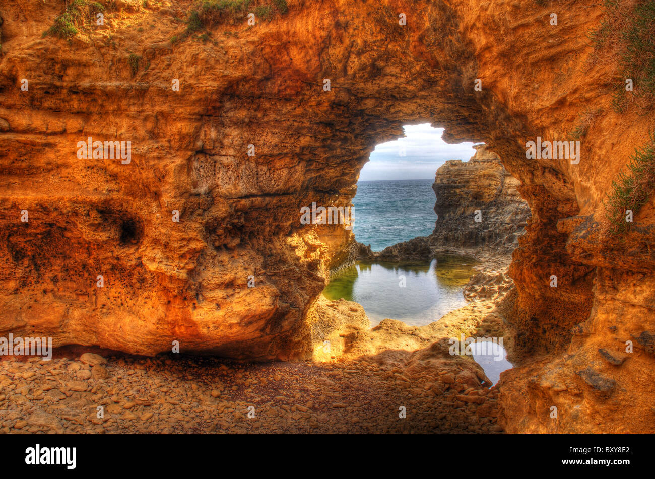 Un passage de la mer sur la Great Ocean Road en Australie Banque D'Images