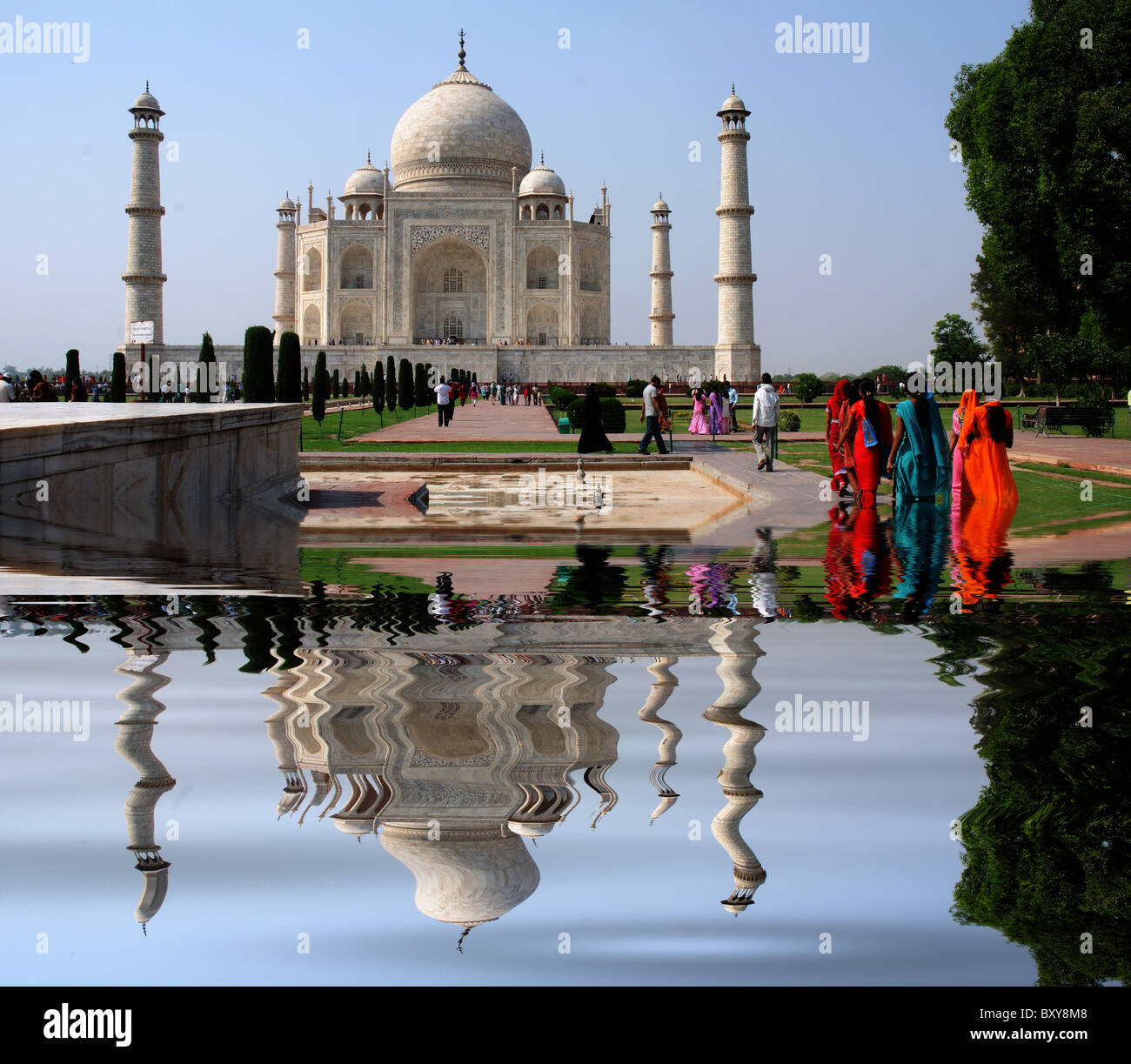 Un résumé vue sur le Taj Mahal en Inde Banque D'Images