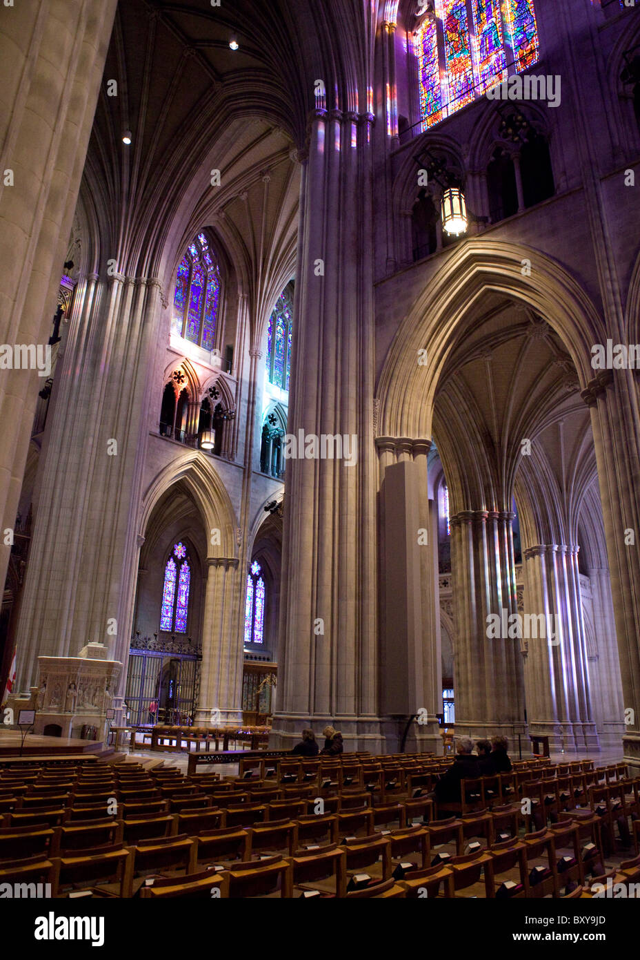 Des arcs-boutants de la Cathédrale Nationale - Washington DC, USA Banque D'Images