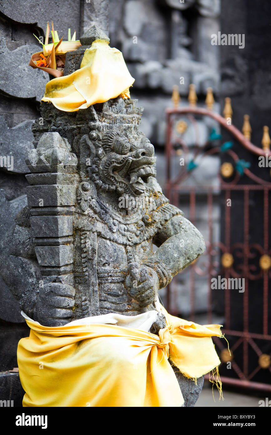 Sculpture à Pura Besakih Temple, Bali, Indonésie Banque D'Images