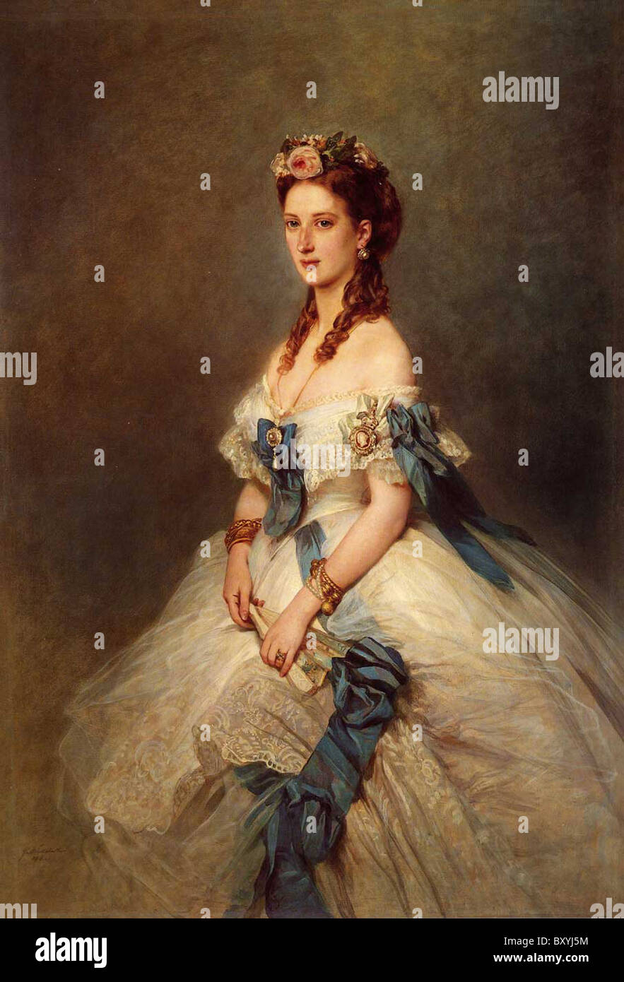 La princesse Alexandra de Danemark (1844-1925) épouse d'Édouard VII en 1864 la peinture de Franz Winterhalter Banque D'Images