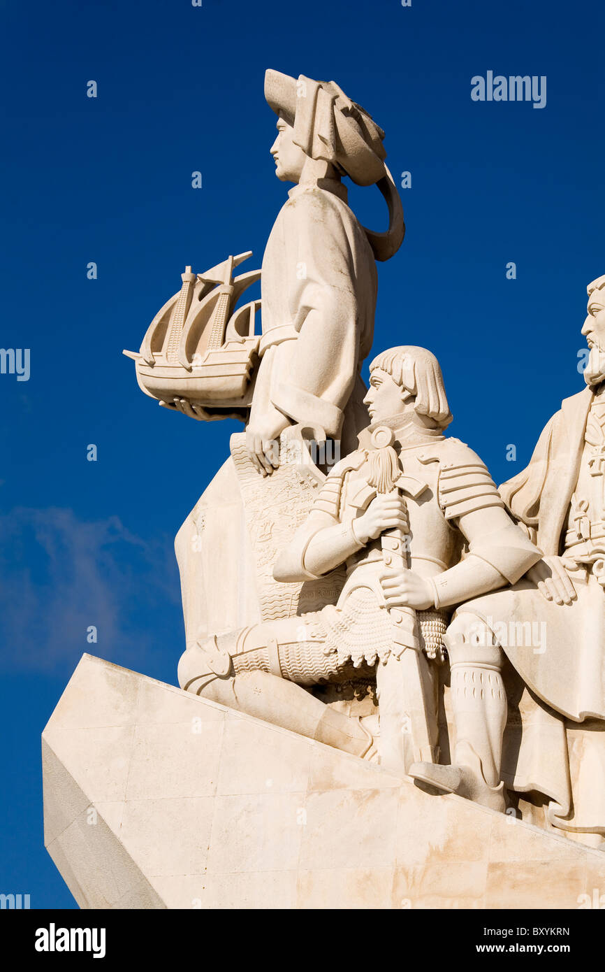 Henri le Navigateur donne du Monument des Découvertes (Padrao dos Descobrimentos) à Belém, Lisbonne, Portugal. Banque D'Images