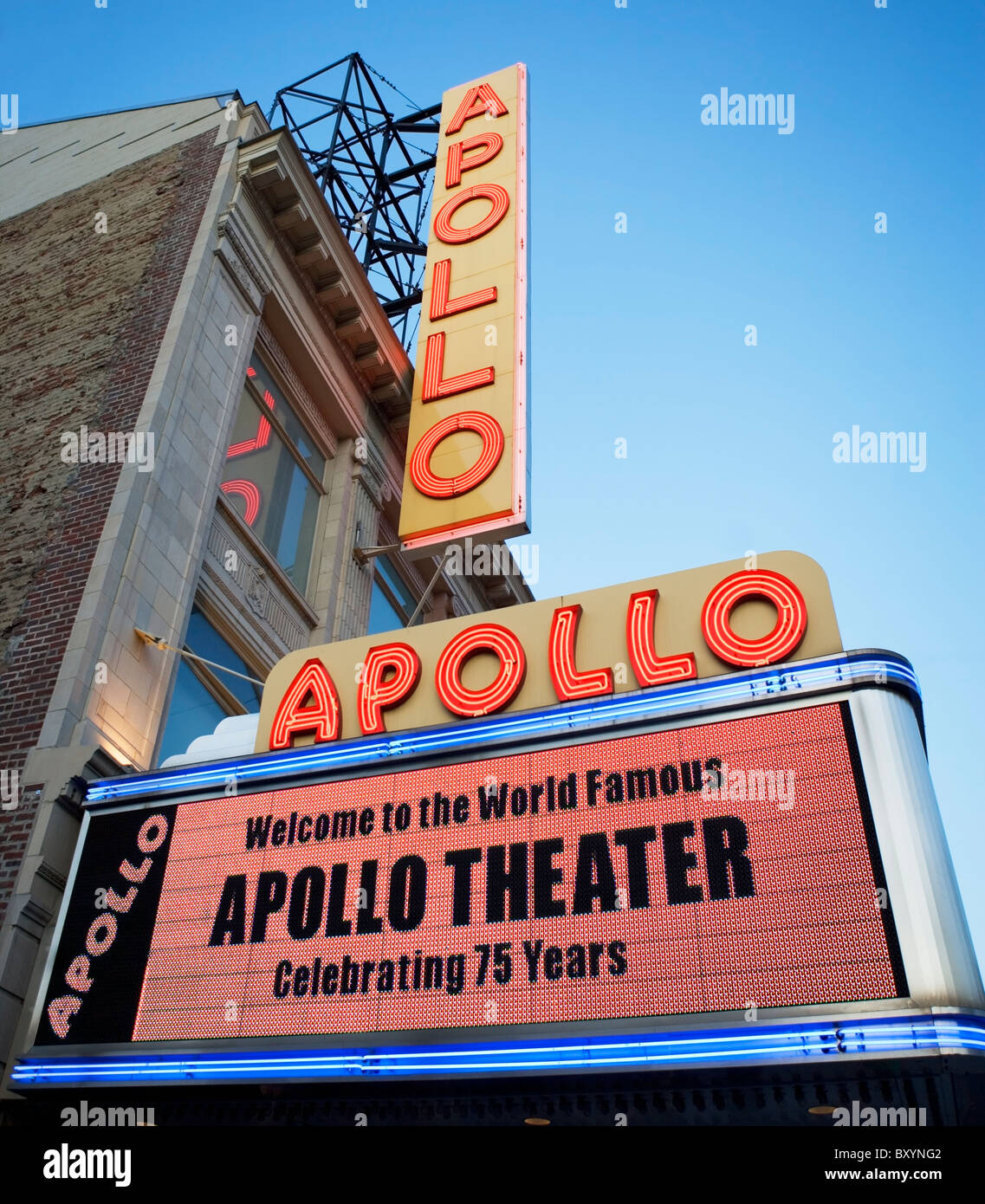 Harlem, l'Apollo Theatre Marquee Banque D'Images