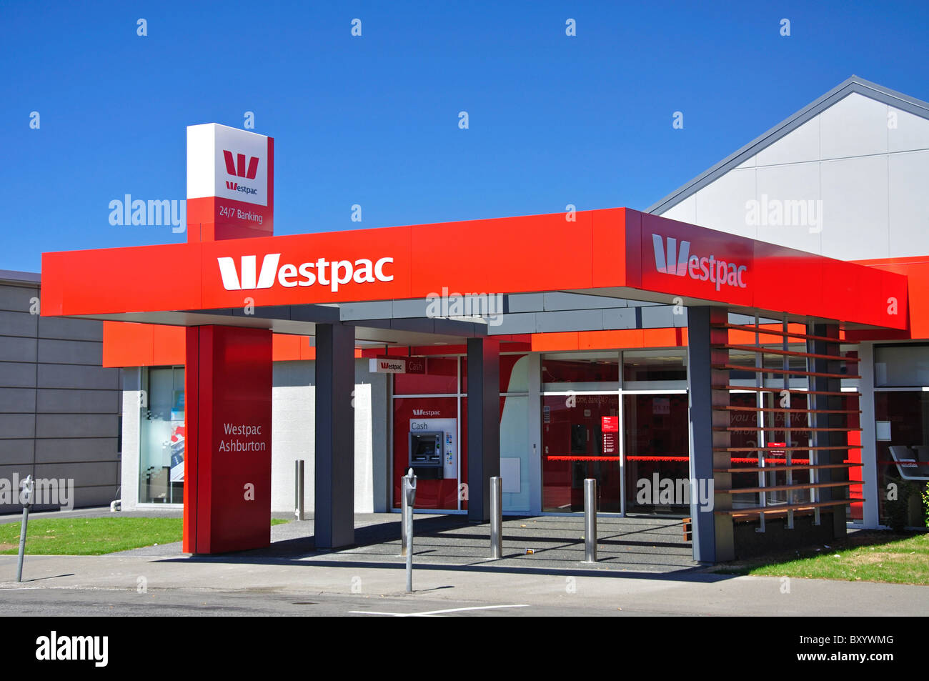 La Banque Westpac, rue Tancred, Ashburton, Canterbury, île du Sud, Nouvelle-Zélande Banque D'Images