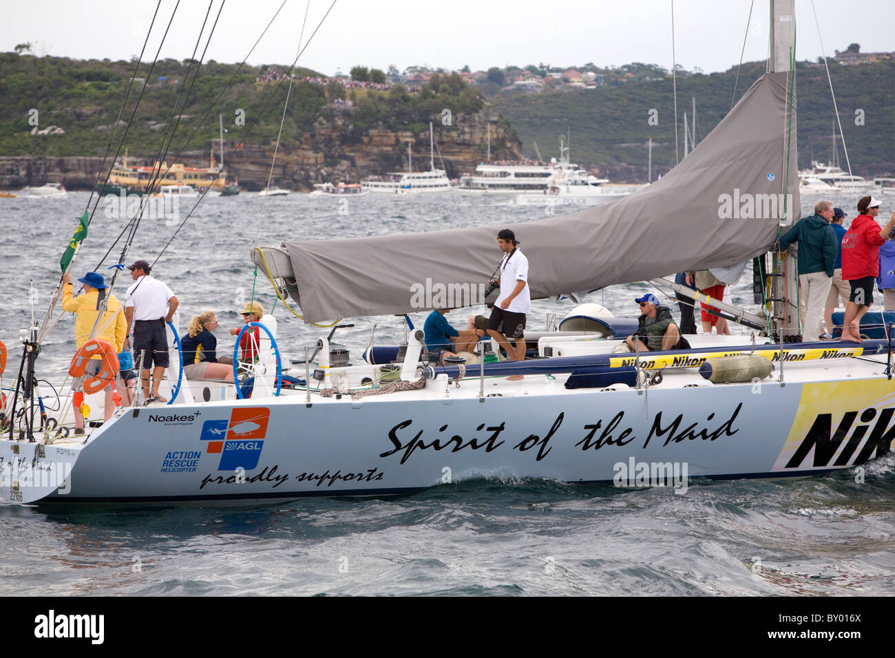 L'esprit de la femme de chambre à louer dans le Sydney to hobart yacht race,le port de Sydney, Australie Banque D'Images