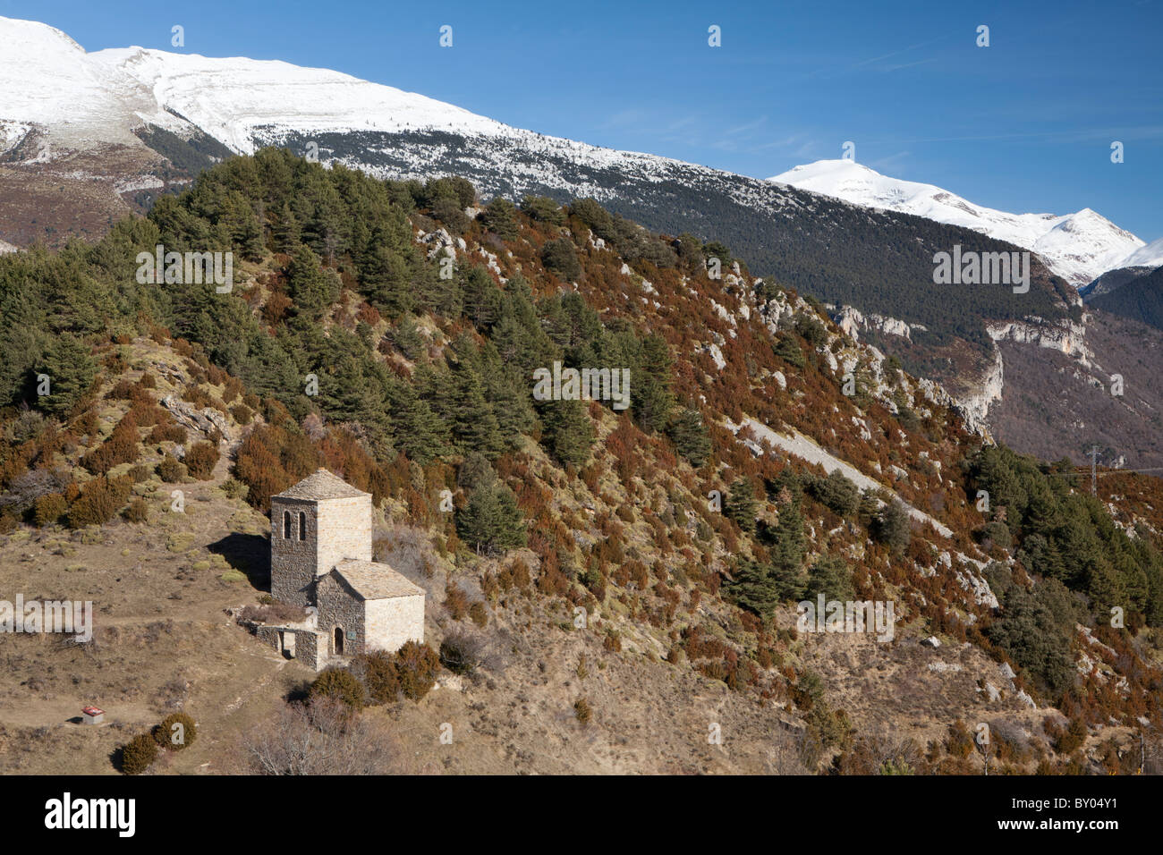 Ermitage de Fajanillas, Tella, Parc National d'Ordesa et Monte Perdido, Huesca, Espagne Banque D'Images