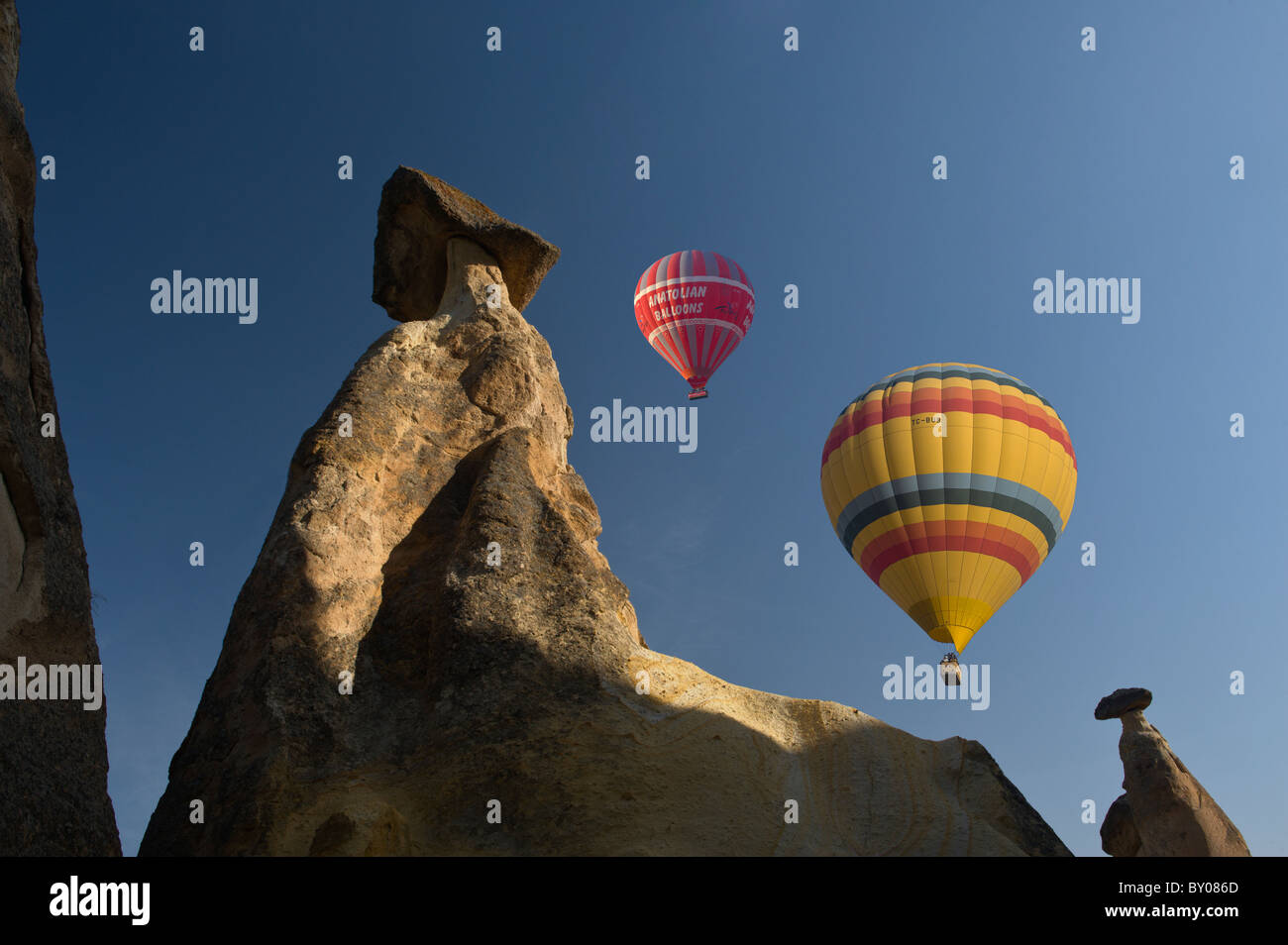 Vol en montgolfière sur la Cappadoce Turquie Nevsehir Valley Banque D'Images