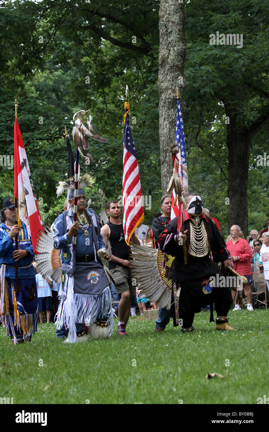 Native American Pow Wow danseur fort ancienne célébration de l'Ohio Banque D'Images