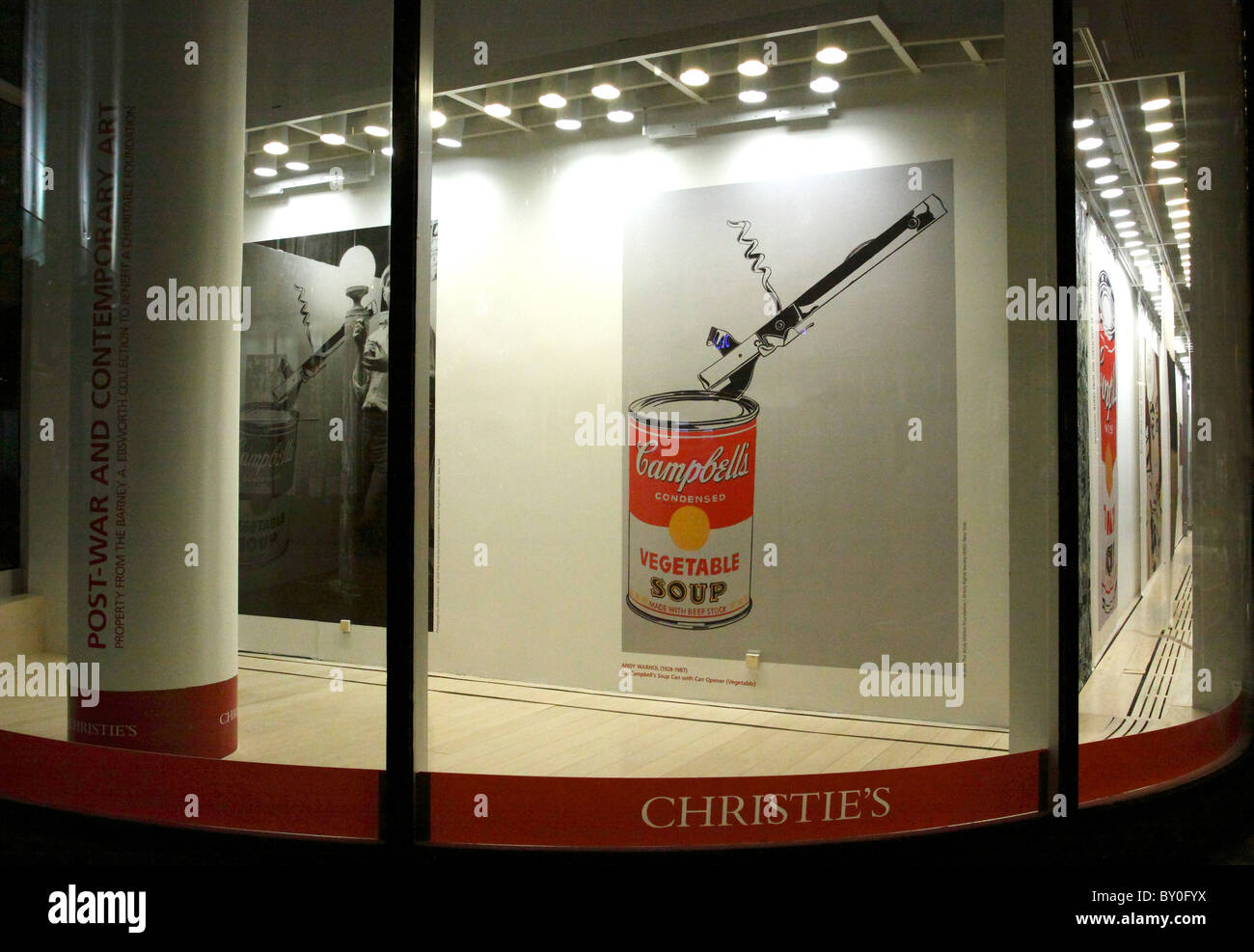 Andy Warhol exposition à la maison de vente aux enchères Christie's, Manhattan, New York City Banque D'Images
