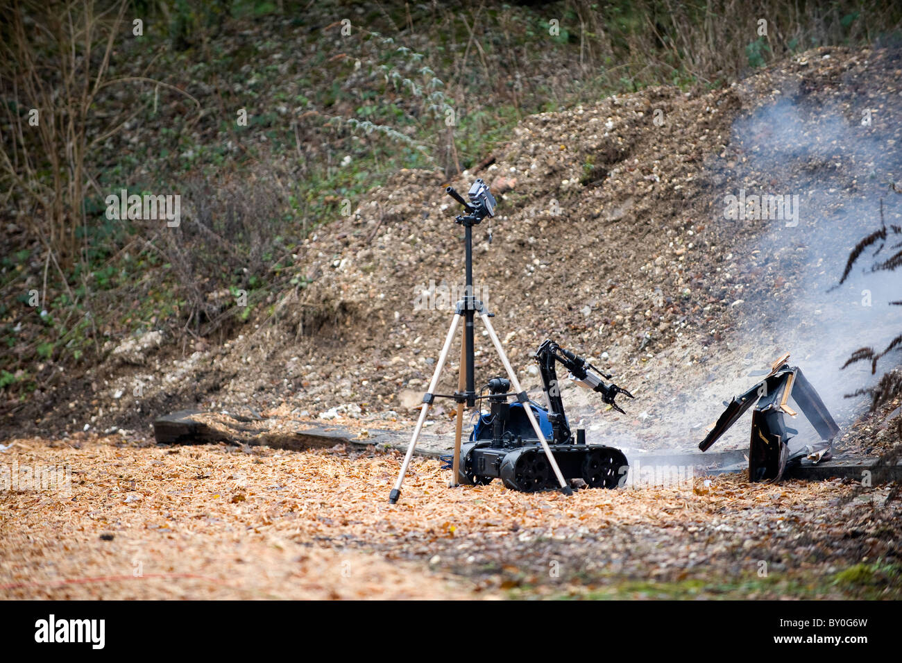 Jet d'eau de cuisson Robot NEM Disruptor, formation pour dearming des bombes en Afghanistan (Pigstick) Banque D'Images