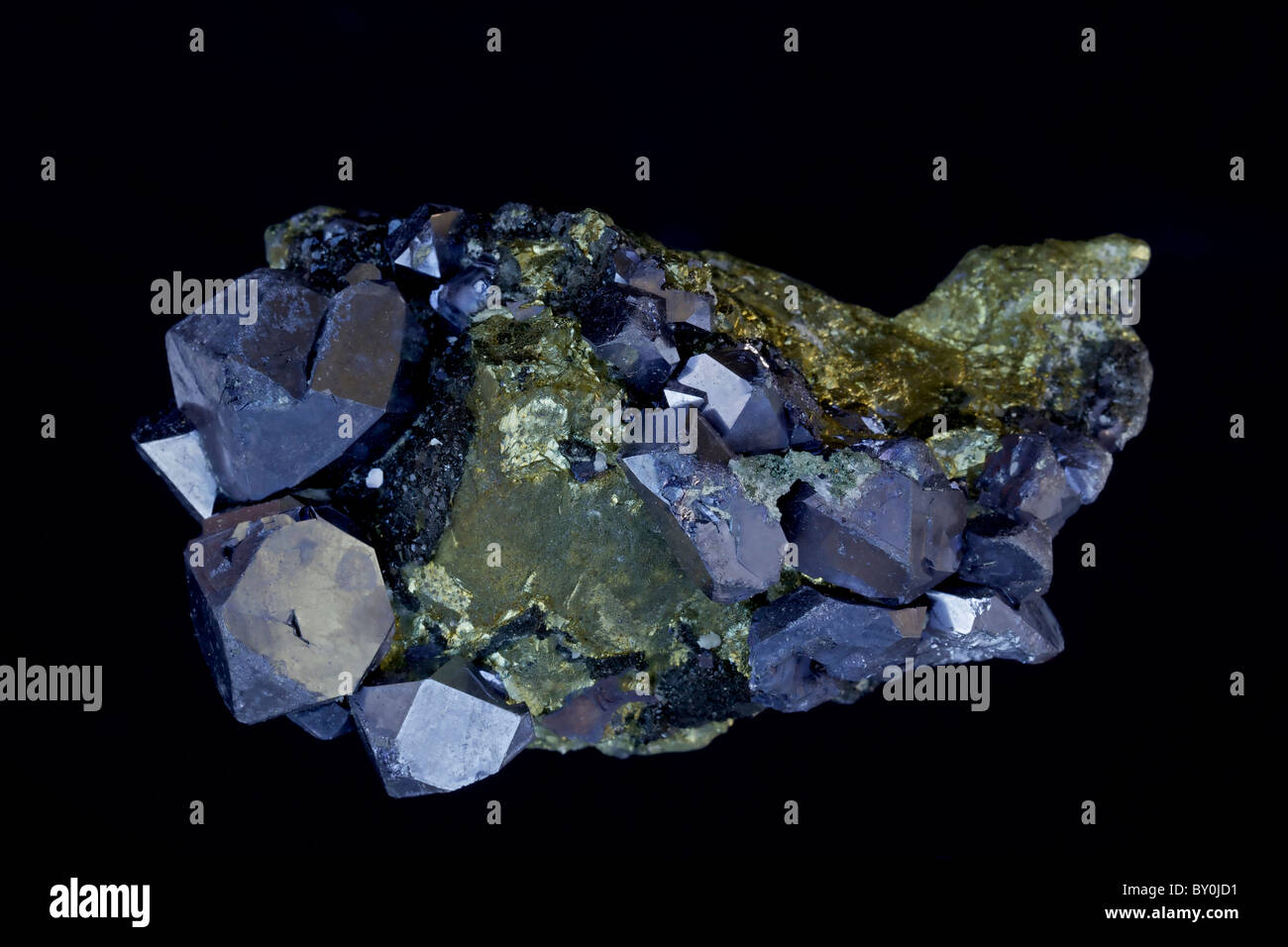 La galène et la pyrite chalcopyrite Spalerite - Madan Bulgarie - Mine Borieva Banque D'Images