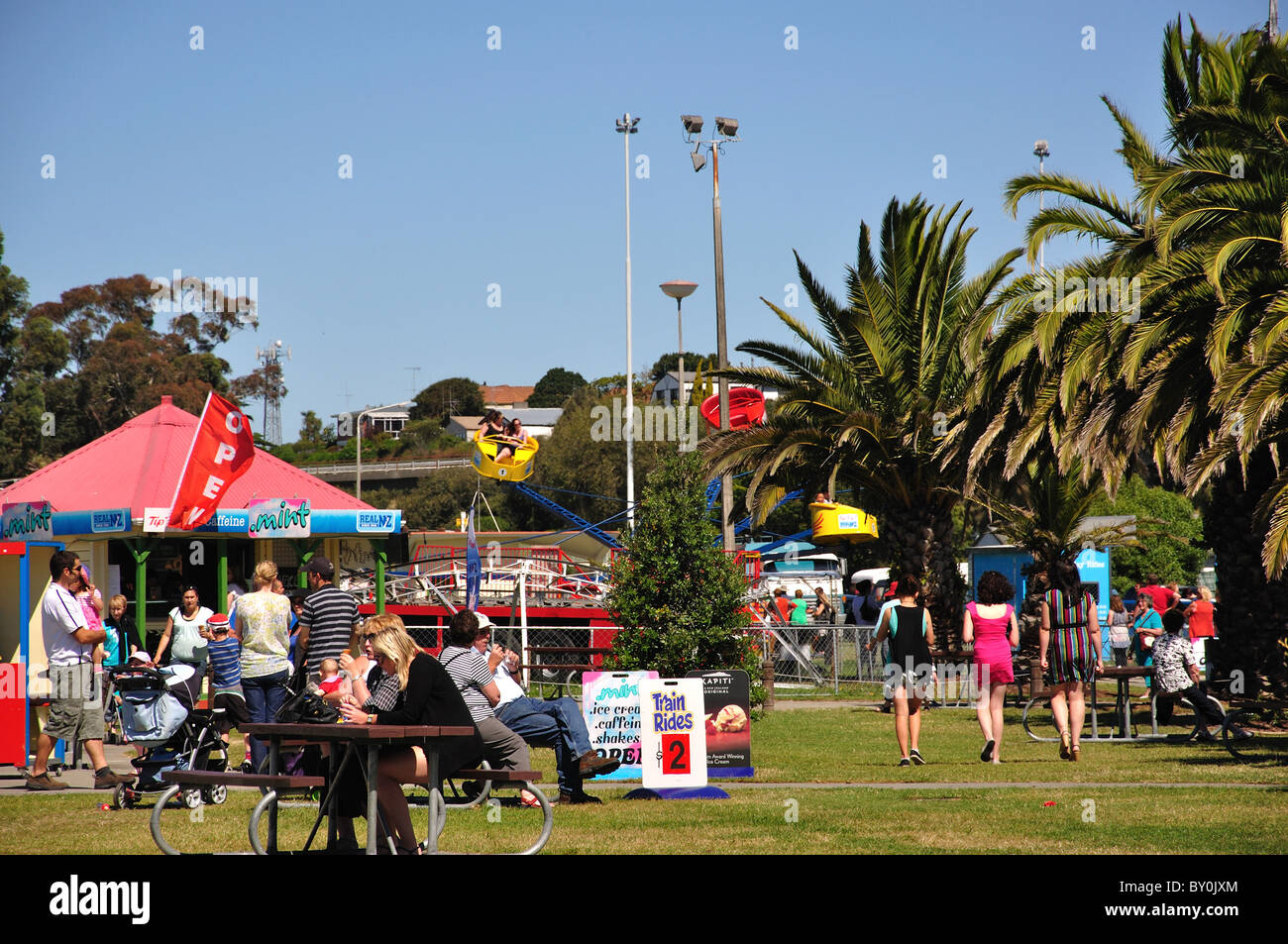 Caroline Bay Festival, Caroline Bay, Timaru (te Tihi-o-Maru), Canterbury, Île du Sud, nouvelle-Zélande Banque D'Images