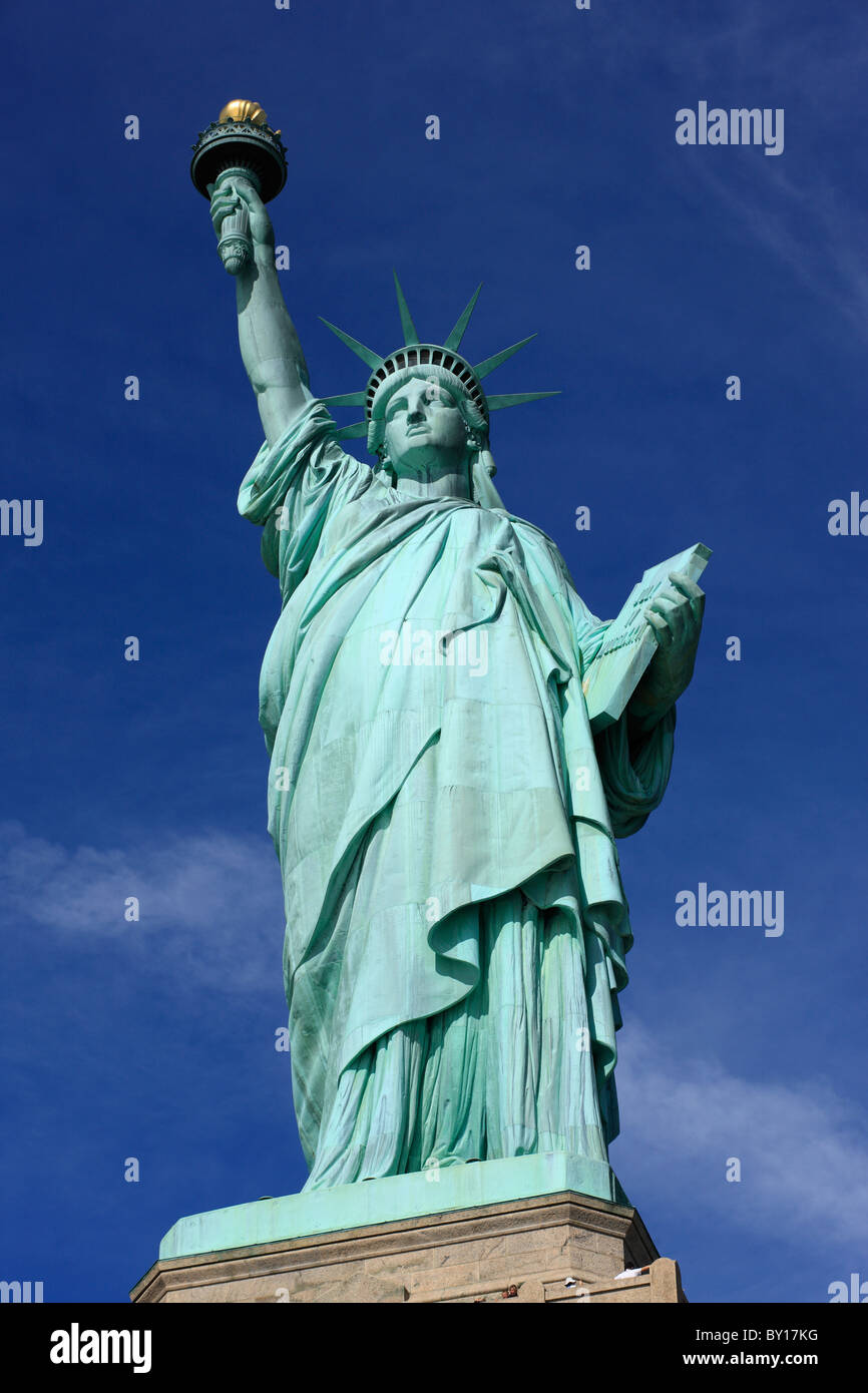 La Statue de la liberté sur Liberty Island, New York City, États-Unis d'Amérique Banque D'Images