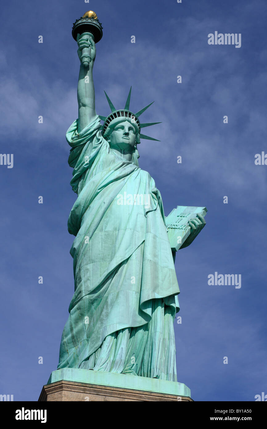 La Statue de la liberté sur Liberty Island, New York City, États-Unis d'Amérique Banque D'Images