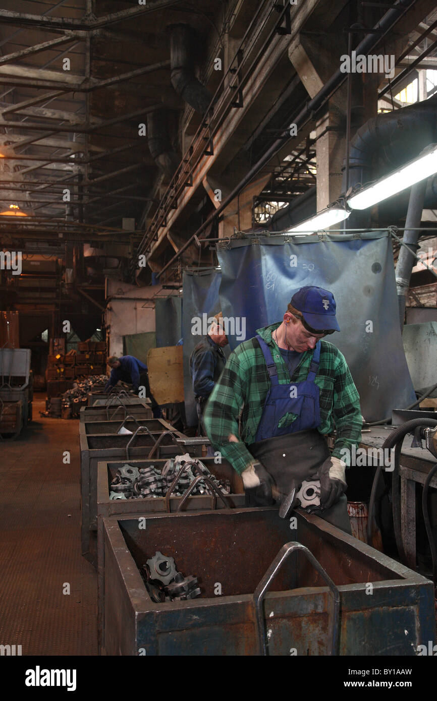 Production de moulages pour machines agricoles, Poznan, Pologne Banque D'Images