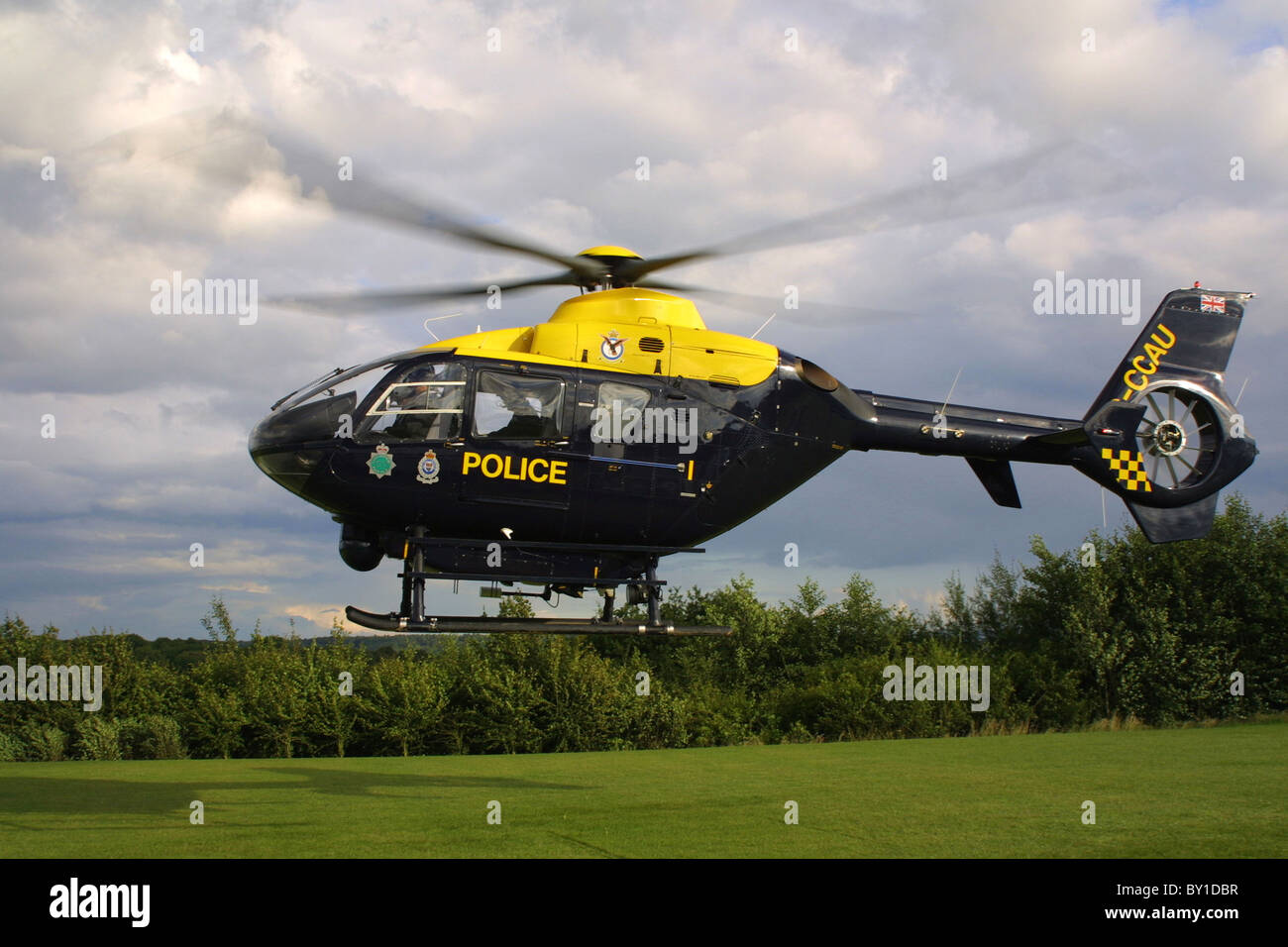 G-CCAU CE135 hélicoptère de police Banque D'Images