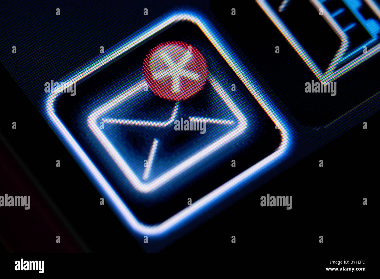 Appareil de communication portable de poche BlackBerry avec message non lu ; Banque D'Images