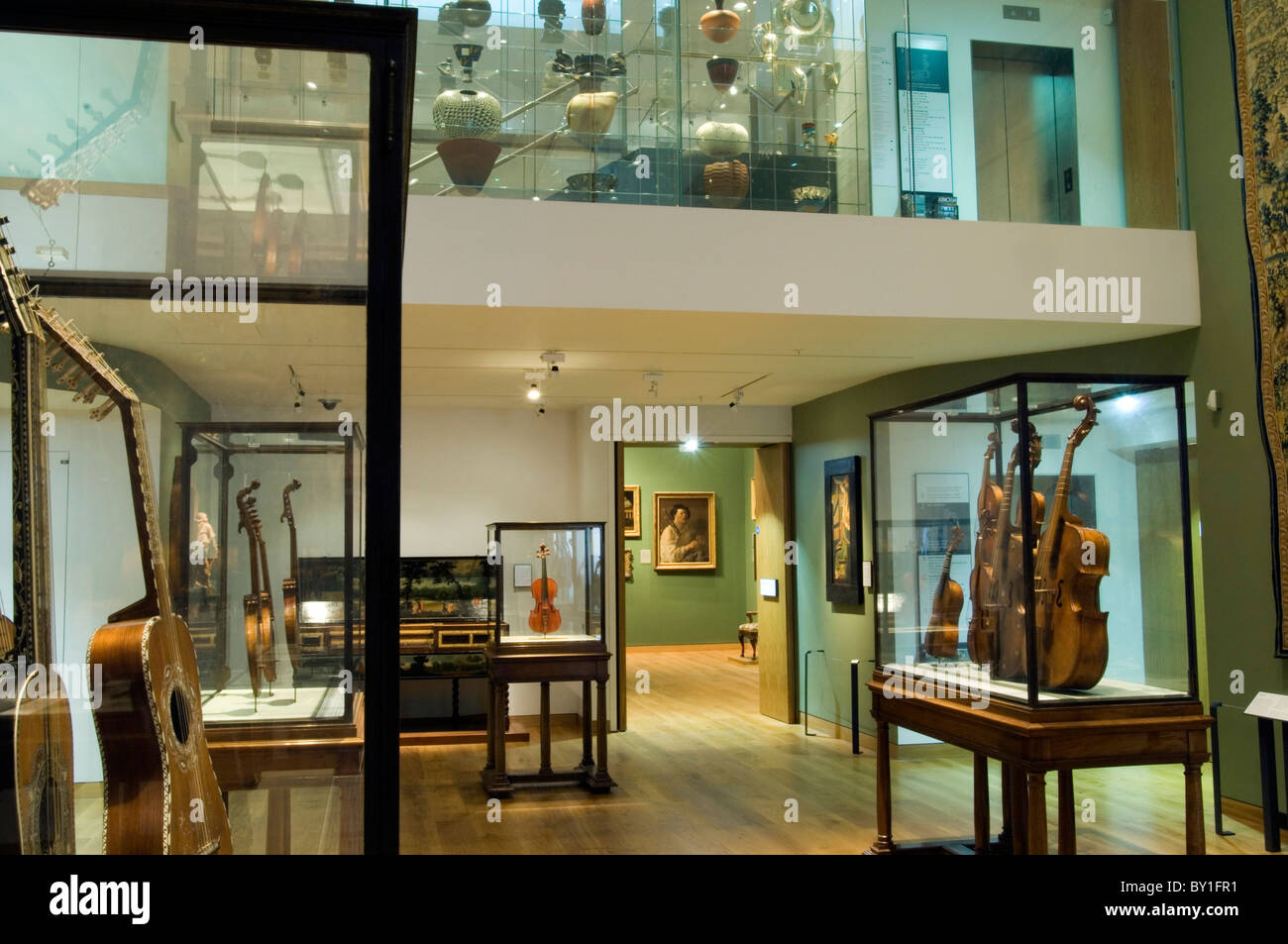 En cas de centre unique Le Messie violon d'Antonius Stradivarius/Cremoensis Faciebat Anno 1716 Ashmolean Museum, Oxford Banque D'Images