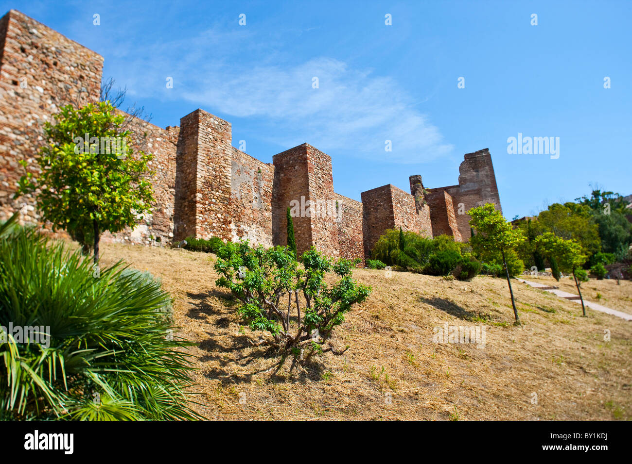 L'Alcazaba de Malaga. construction arabe. Andalousie, Espagne Banque D'Images