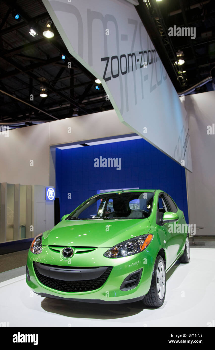 Detroit, Michigan - la Mazda 2 sur l'affichage à la North American International Auto Show. Banque D'Images