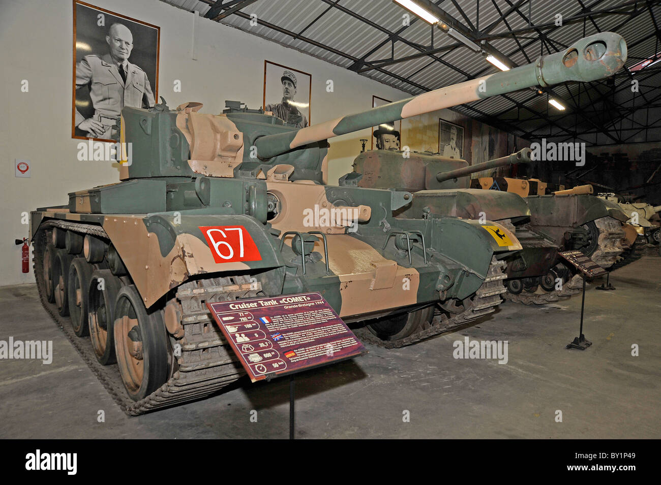 WW2 British Cruiser Tank (Comet) 1945 Affichage à tank museum Saumur France Banque D'Images