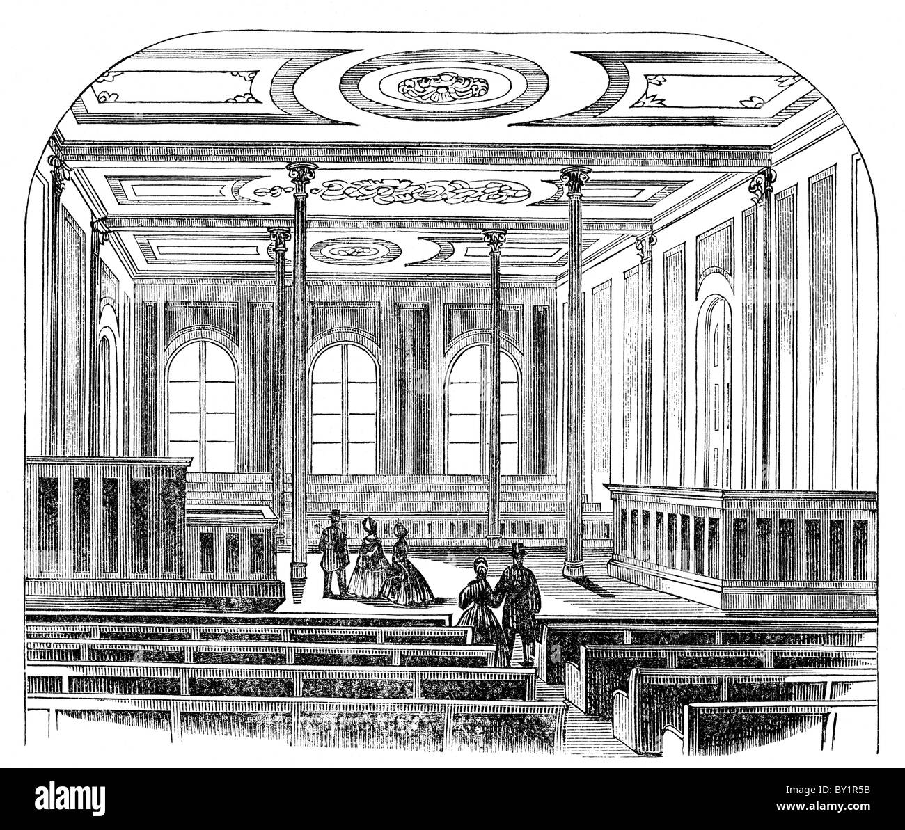 À Wheeling, Virginie, une convention s'est tenue le 11 juin 1861, dans cette pièce de la Custom House. Banque D'Images