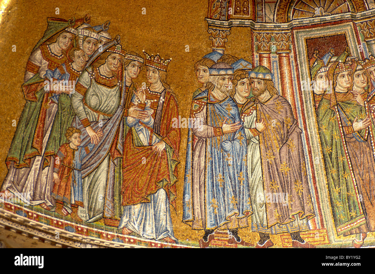 Translation du corps de Saint Marc Venise - Basilique - Mosaïque Banque D'Images