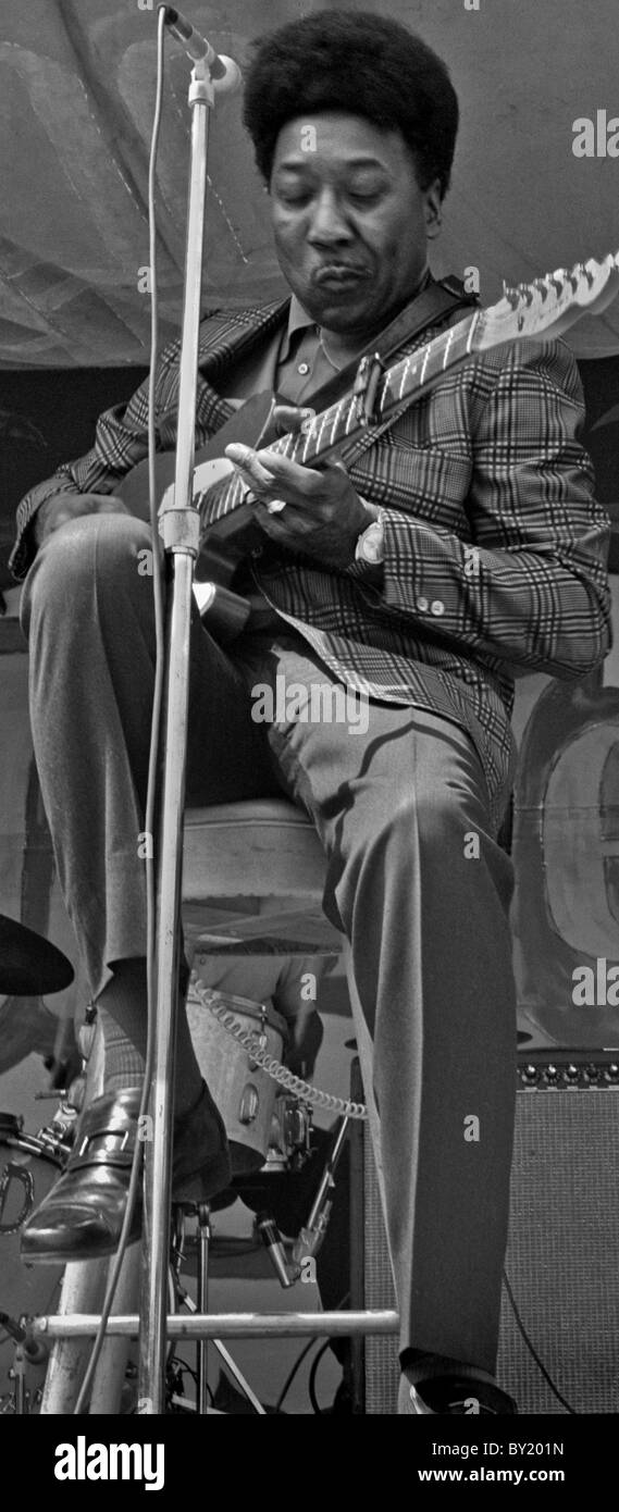 Muddy Waters apparaissant au Jubilé, UNC-Chapel Hill, NC, 1971 Banque D'Images