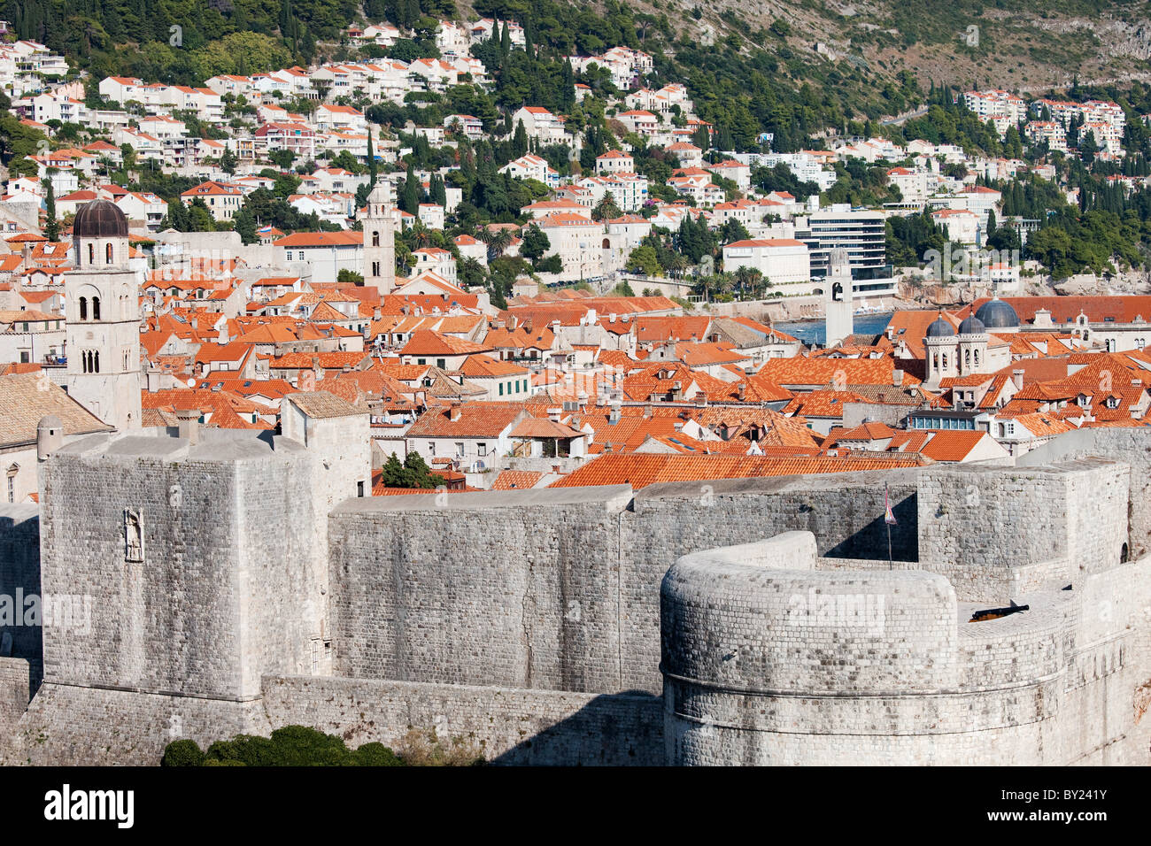Vieille ville de Dubrovnik en Croatie, Dalmatie du Sud Région Banque D'Images