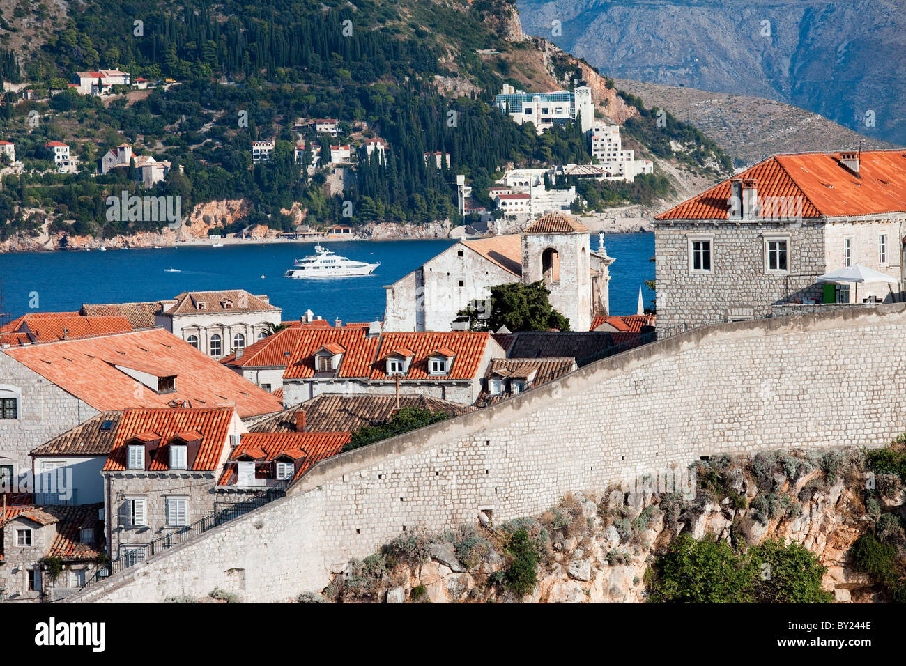 Vieille ville de Dubrovnik en Croatie, Dalmatie du sud de la région. Banque D'Images