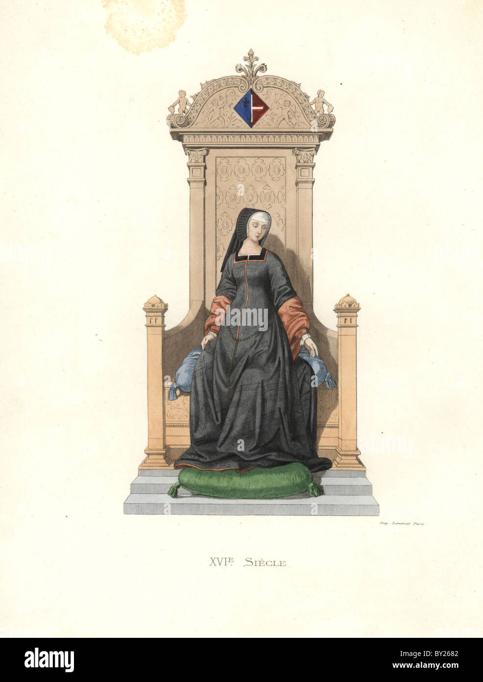 Louise de Savoie (1476-1531), duchesse d'Angoulême, la mère du roi François I de France. Banque D'Images