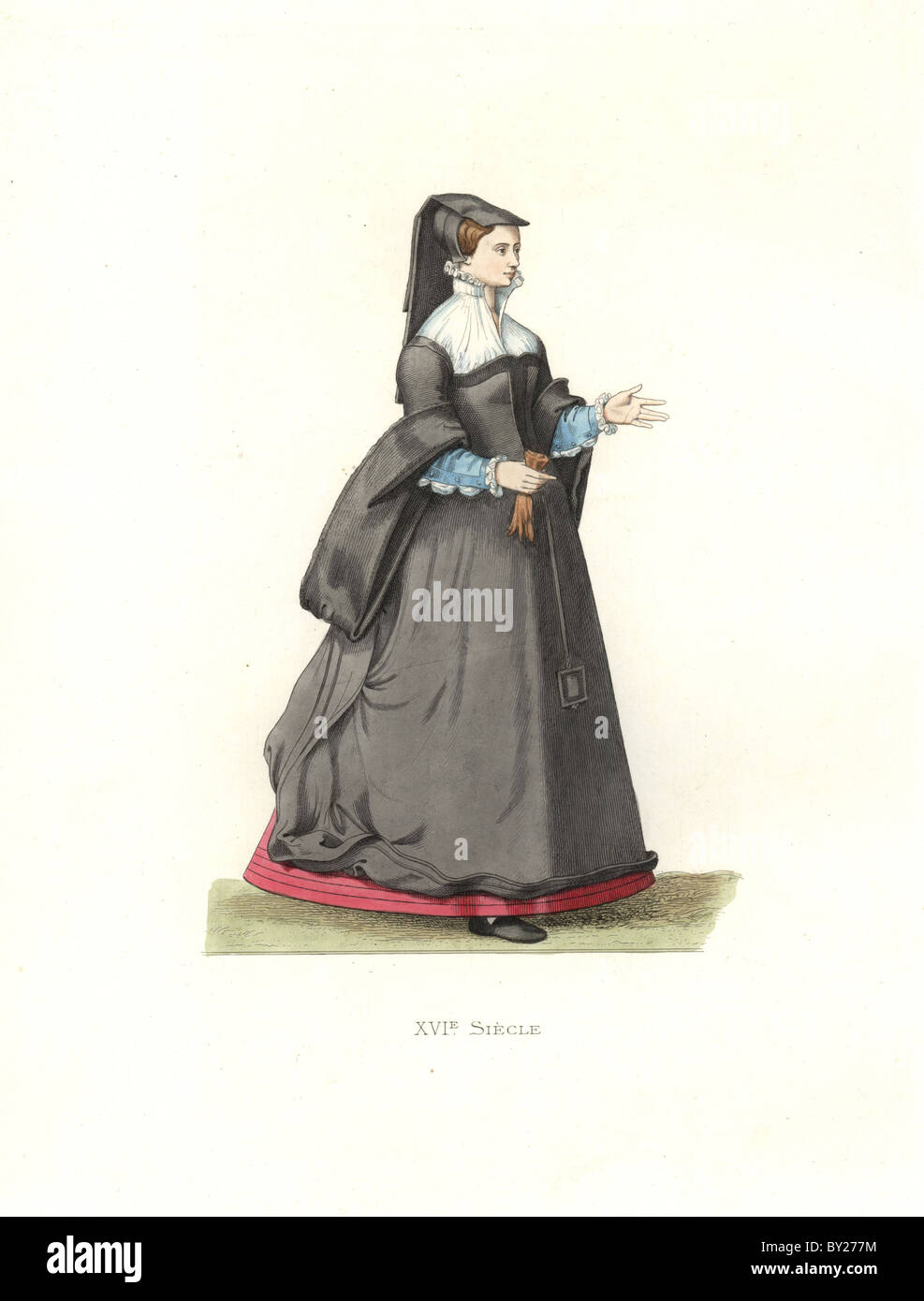 Femme de Paris, 16ème siècle. Banque D'Images