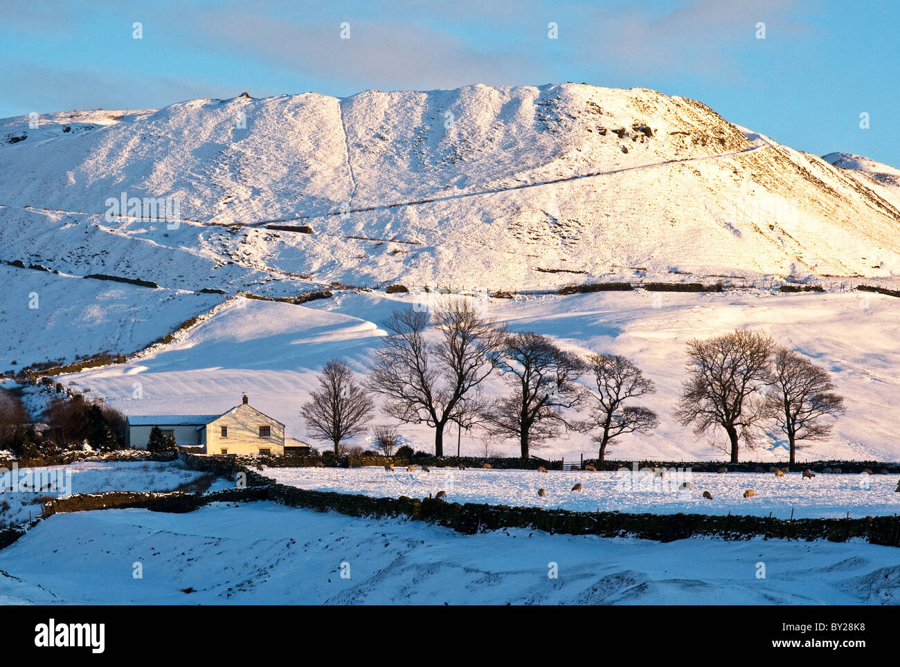À la lumière du soir vers Scout Moor, Edenfield, Bury, Greater Manchester, Angleterre, RU Banque D'Images