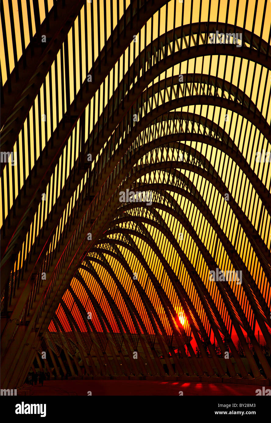 L'Agora au site olympique d'Athènes, où les Jeux Olympiques de 2004, a eu lieu. Un travail de l'architecte espagnol Calatrava, Banque D'Images