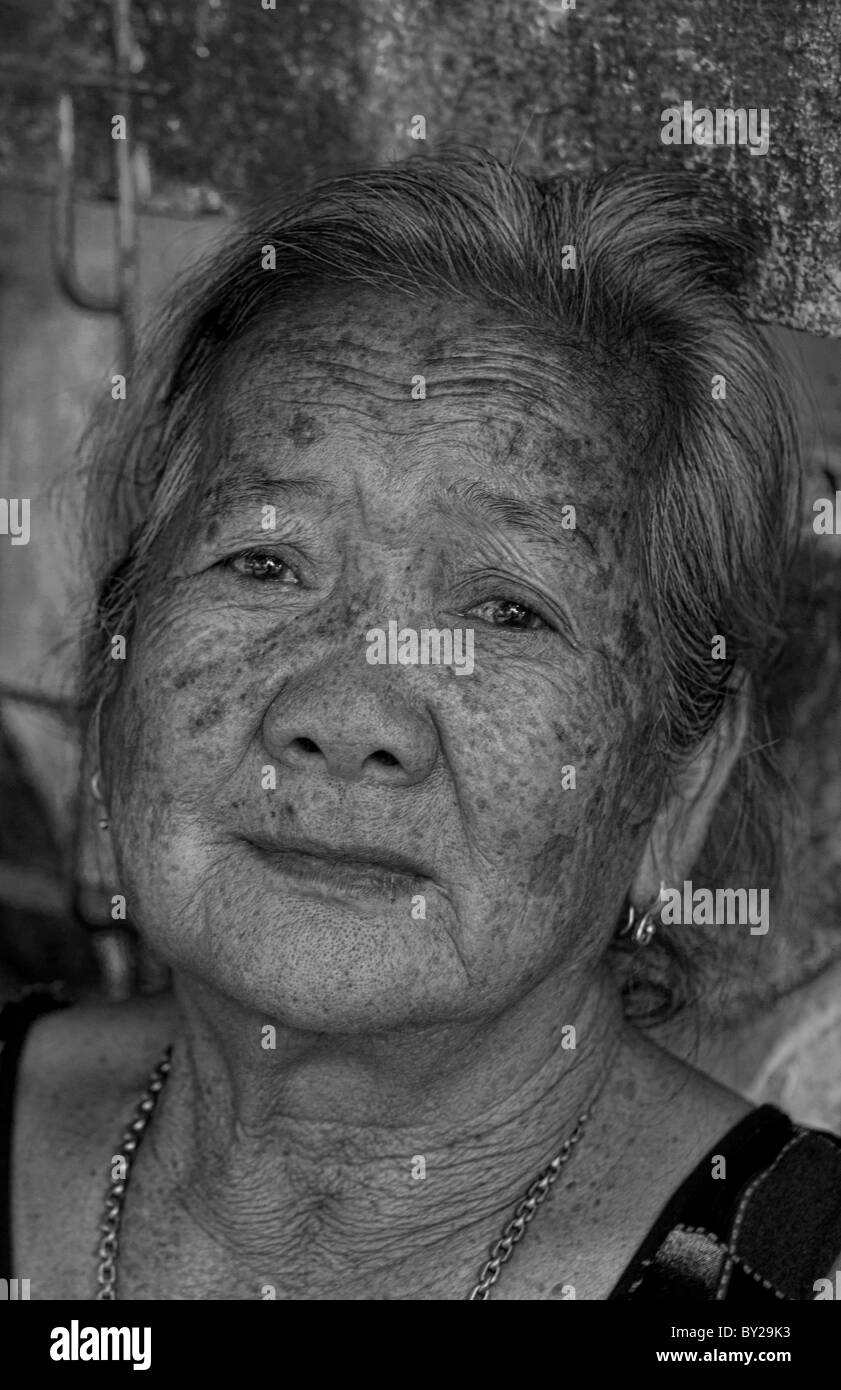 Luang Phabang laos République portrait de vieille femme de l'Asie Banque D'Images