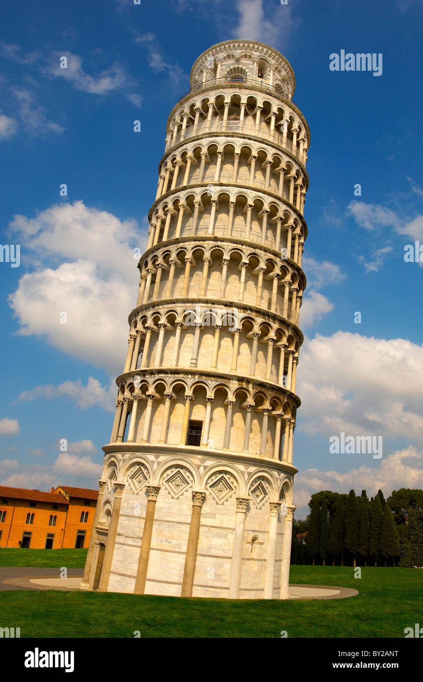 Tour de Pise - Site du patrimoine mondial de l'UNESCO, la Piazza del Miracoli , Pise, Italie Banque D'Images