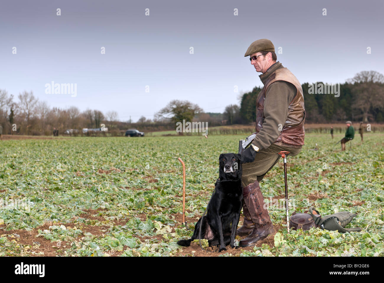 Le Pheasant Shoot Banque D'Images