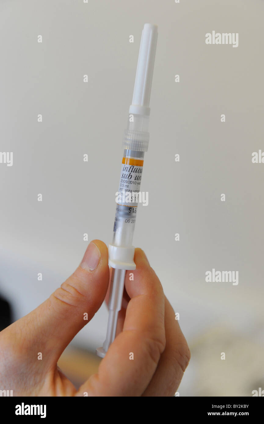 H1N1 vaccin contre la grippe porcine Banque D'Images