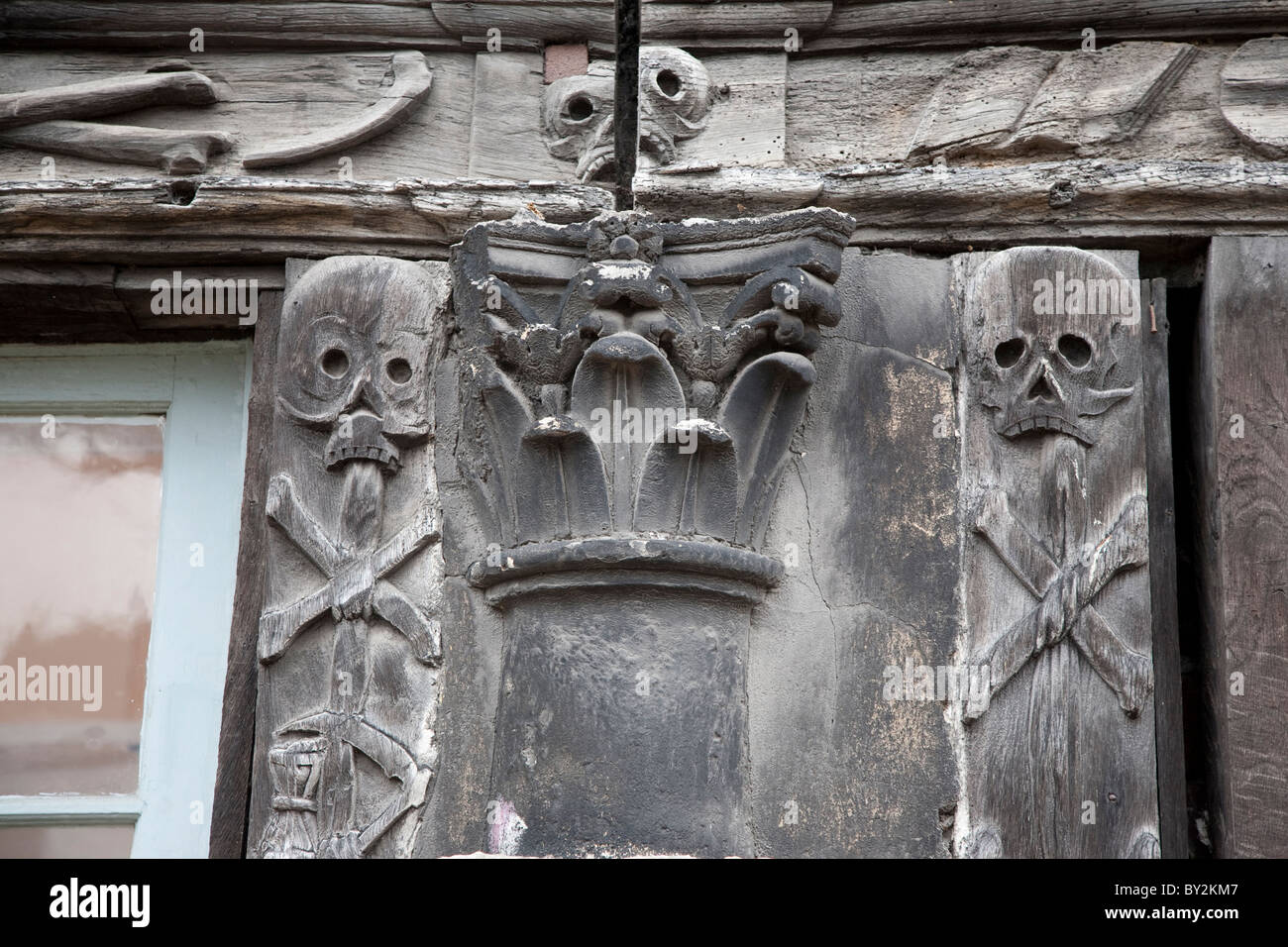 Altre Saint Maclov façade cour intérieure, Rouen, Normandie, France Banque D'Images