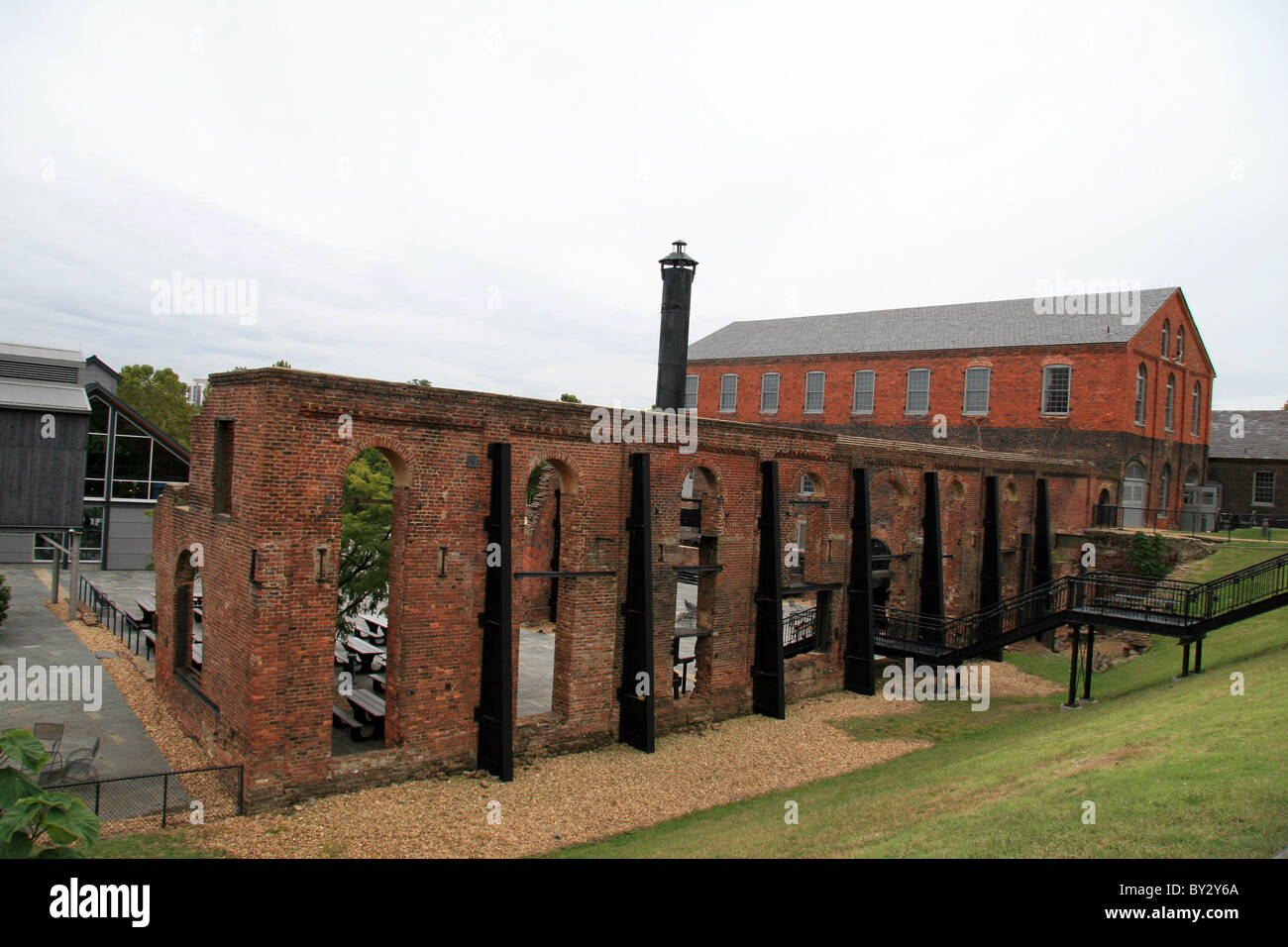 Vue extérieure de la Tredegar Iron Works Museum, Richmond, VA, États-Unis. Banque D'Images