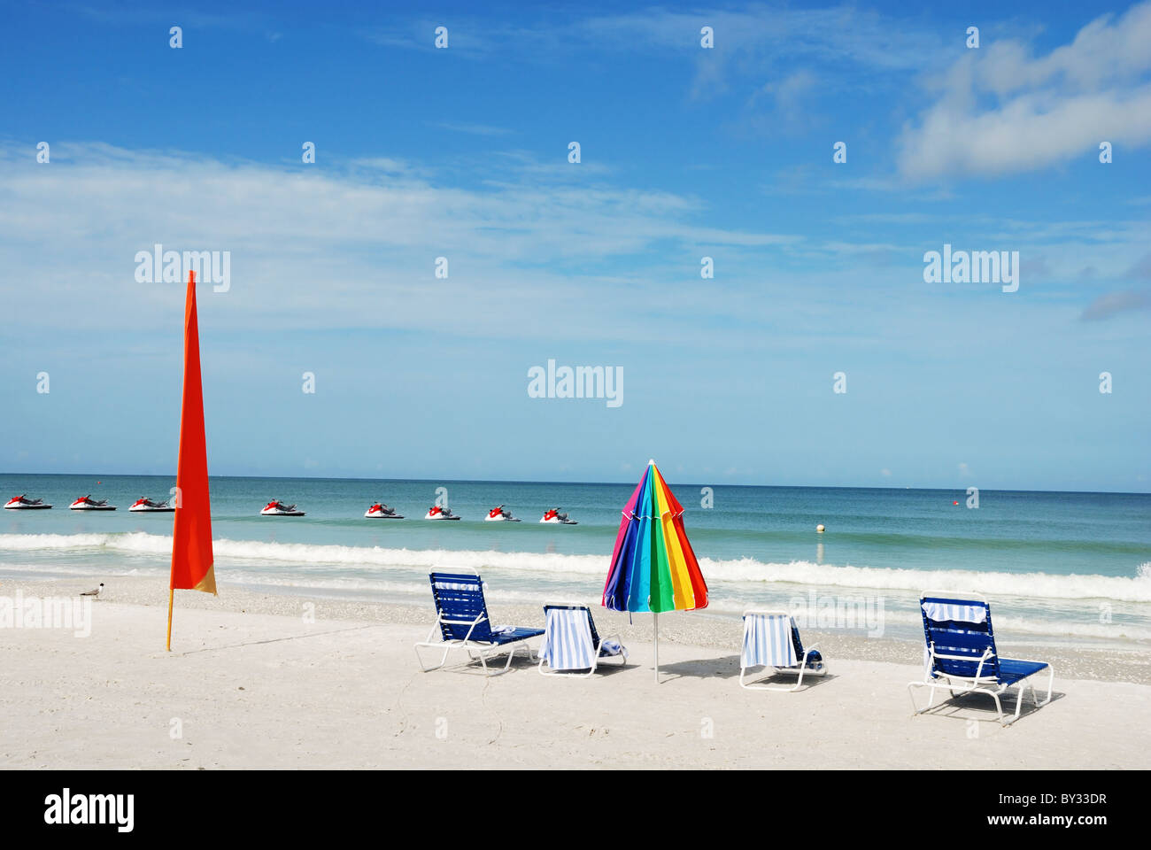 Scène de plage sereine sur Marco Island Floride FL USA Banque D'Images