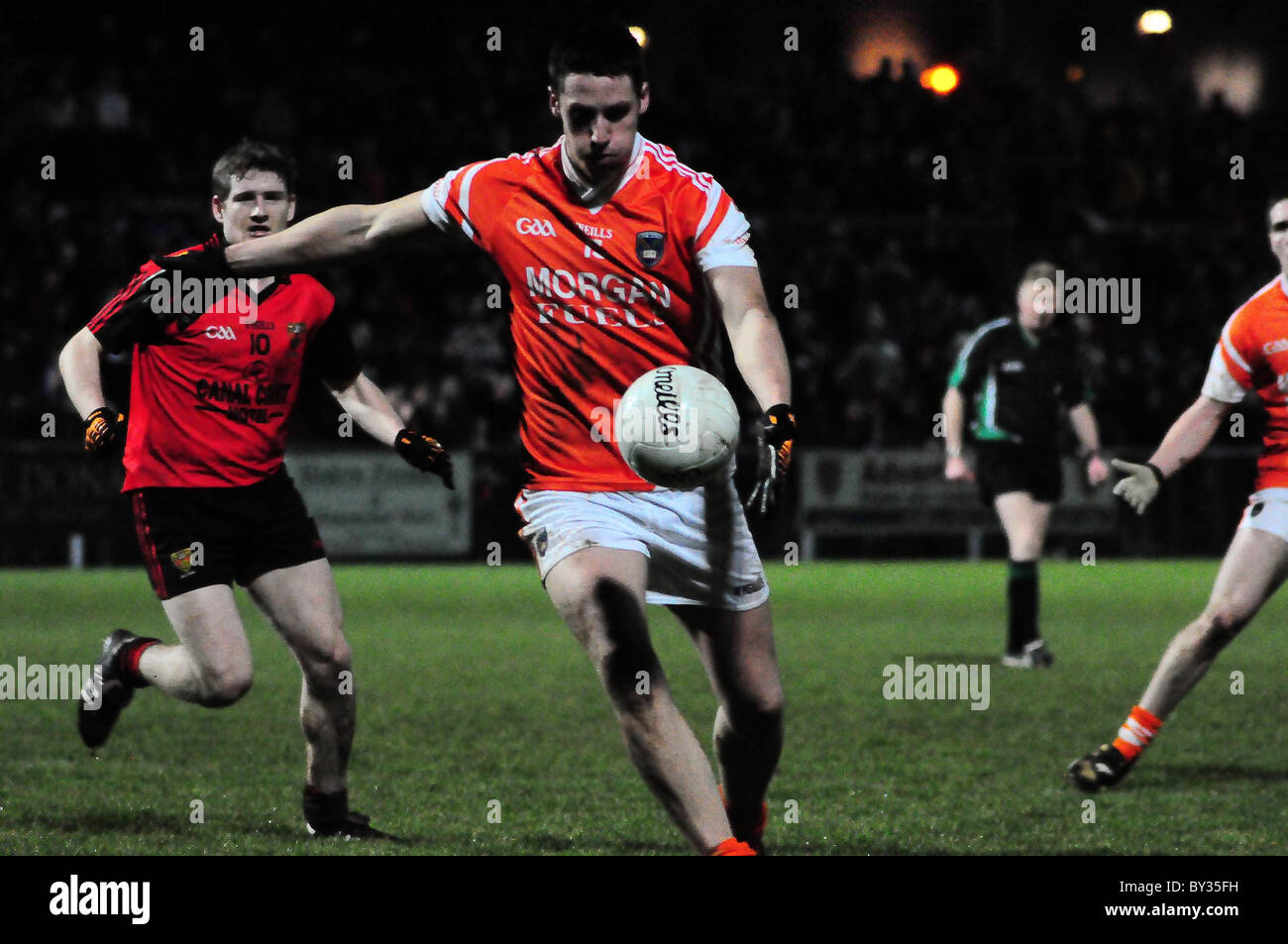 Le Dr McKenna Cup, Armagh 2-15 3-11 vers le bas. Parc Esler, Newry fr vers le bas. Gavin McParland a fait une impressionnante débuts senior Banque D'Images