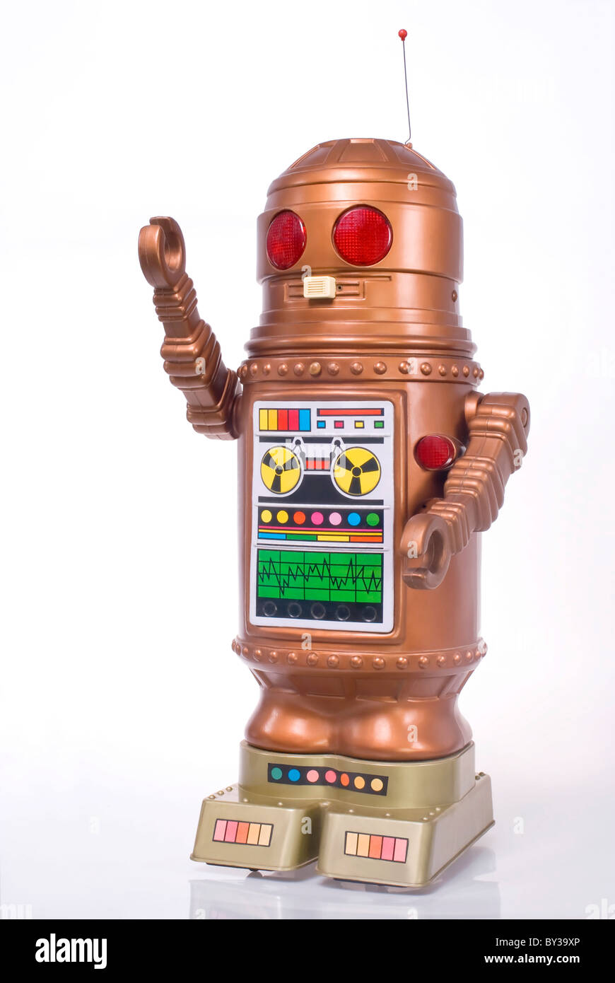 Un robot pour aire de jeux, contrôlés à distance pour effectuer certaines tâches. Banque D'Images