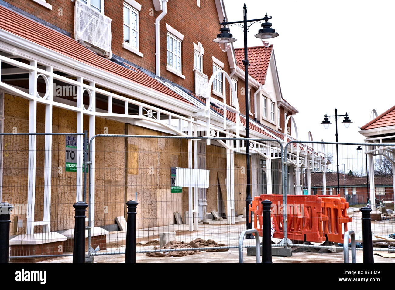 Construire de nouveaux magasins pour un nouveau domaine Banque D'Images