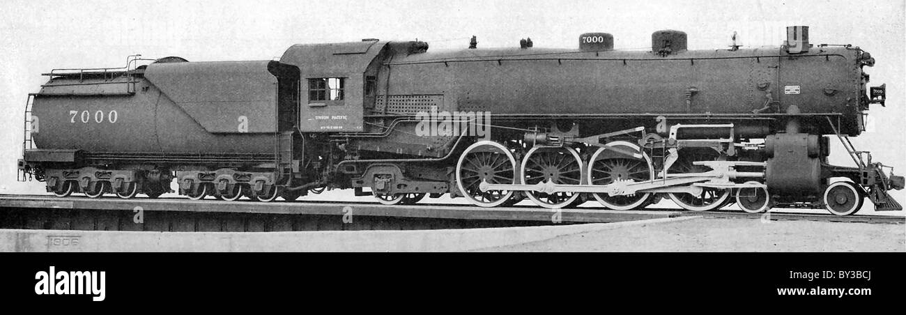 Union Pacific Railroad MT-1 Classe 4-8-2 locomotive à vapeur. Banque D'Images